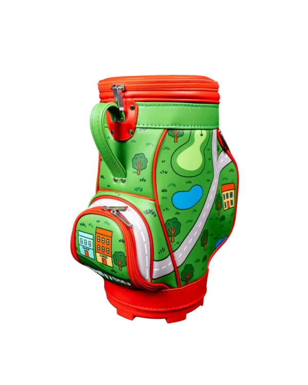 Colorful map-patterned children's golf bag